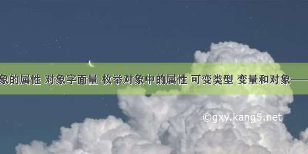 对象 对象的属性 对象字面量 枚举对象中的属性 可变类型 变量和对象——JS对象