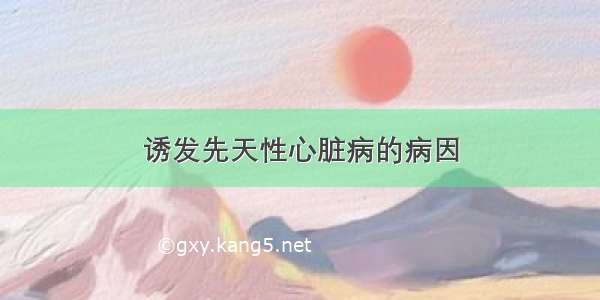 诱发先天性心脏病的病因