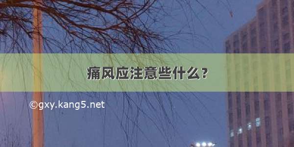 痛风应注意些什么？