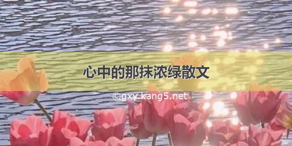 心中的那抹浓绿散文