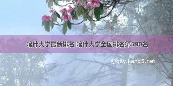 喀什大学最新排名 喀什大学全国排名第590名