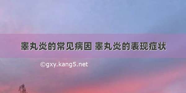 睾丸炎的常见病因 睾丸炎的表现症状