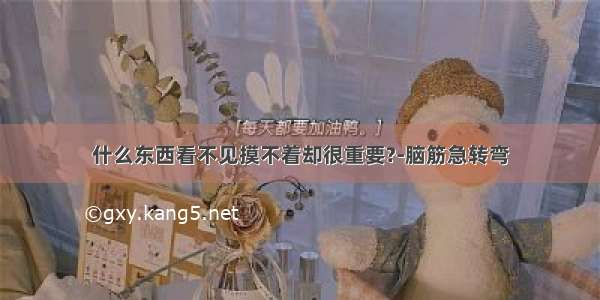 什么东西看不见摸不着却很重要?-脑筋急转弯