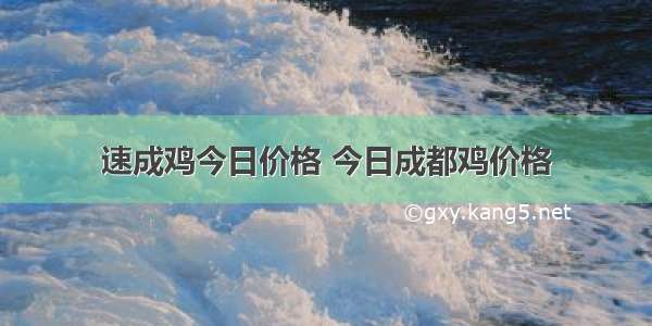 速成鸡今日价格 今日成都鸡价格