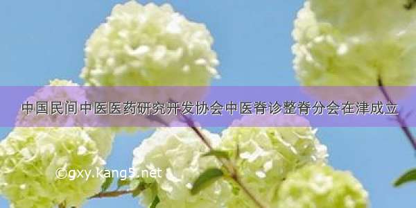 中国民间中医医药研究开发协会中医脊诊整脊分会在津成立