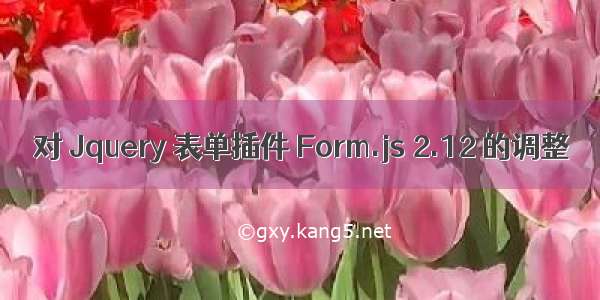 对 Jquery 表单插件 Form.js 2.12 的调整