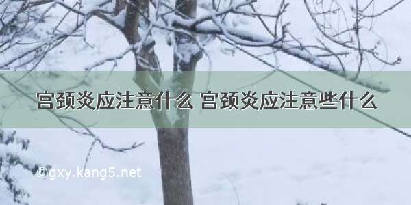 宫颈炎应注意什么 宫颈炎应注意些什么