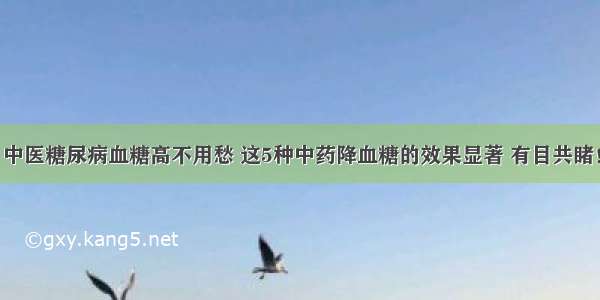 中医糖尿病血糖高不用愁 这5种中药降血糖的效果显著 有目共睹！