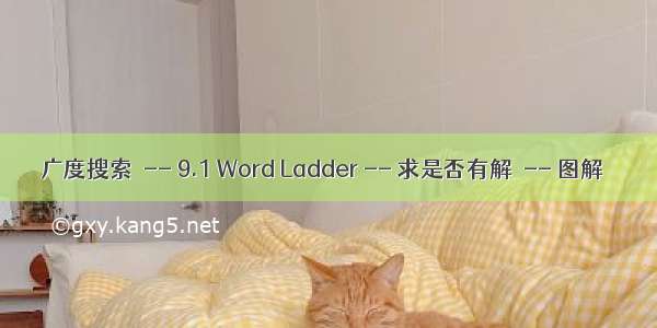 广度搜索  -- 9.1 Word Ladder -- 求是否有解  -- 图解