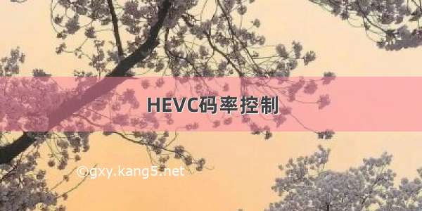 HEVC码率控制