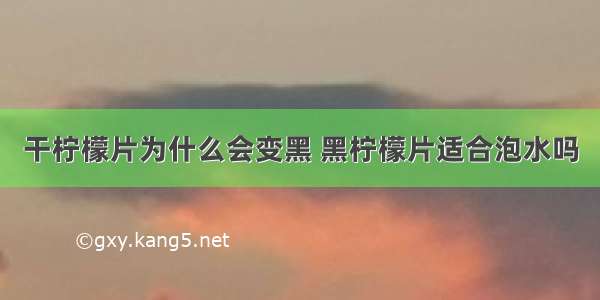 干柠檬片为什么会变黑 黑柠檬片适合泡水吗