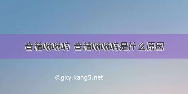 音箱嗡嗡响 音箱嗡嗡响是什么原因