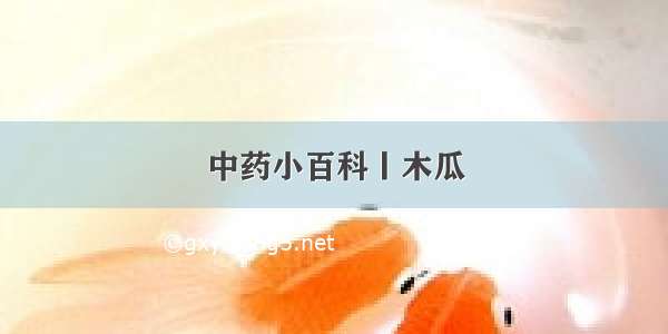 中药小百科丨木瓜