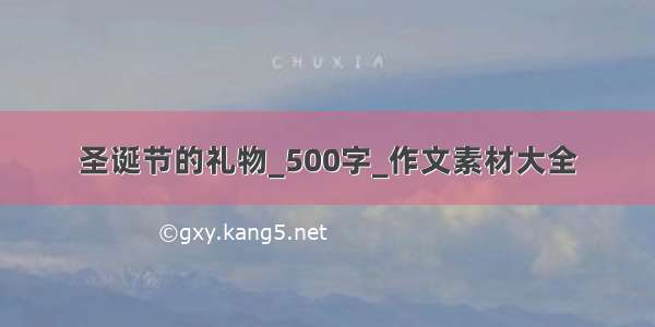 圣诞节的礼物_500字_作文素材大全