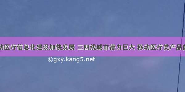 政策推动医疗信息化建设加快发展 三四线城市潜力巨大 移动医疗类产品前景广阔