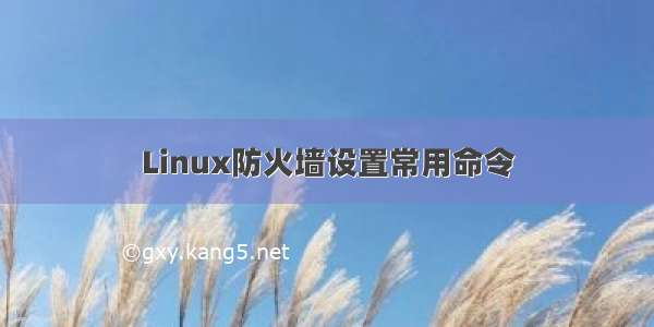 Linux防火墙设置常用命令