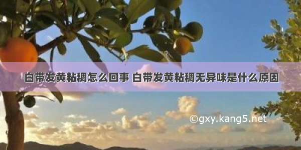 白带发黄粘稠怎么回事 白带发黄粘稠无异味是什么原因