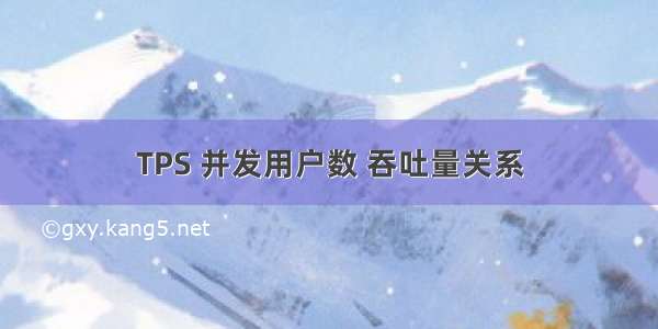 TPS 并发用户数 吞吐量关系