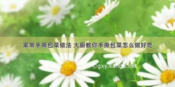 家常手撕包菜做法 大厨教你手撕包菜怎么做好吃