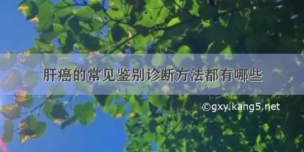 肝癌的常见鉴别诊断方法都有哪些