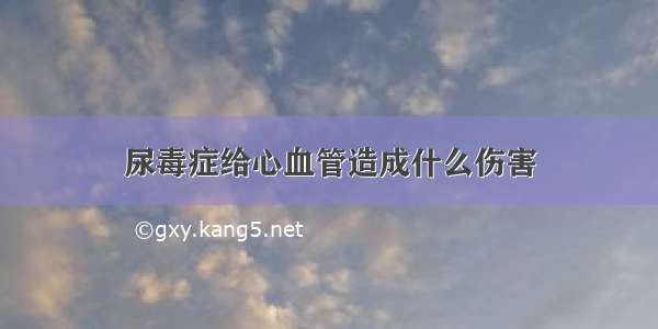 尿毒症给心血管造成什么伤害