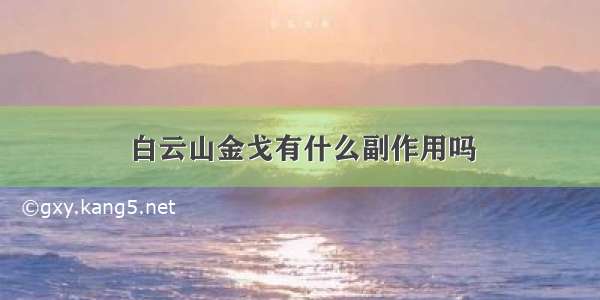 白云山金戈有什么副作用吗