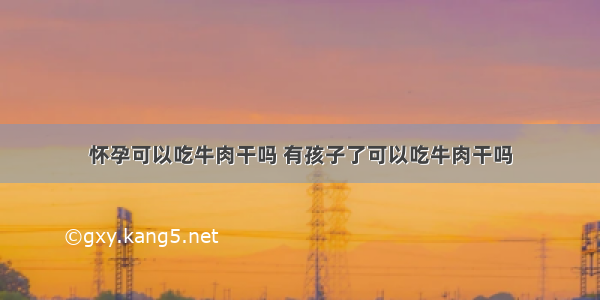 怀孕可以吃牛肉干吗 有孩子了可以吃牛肉干吗