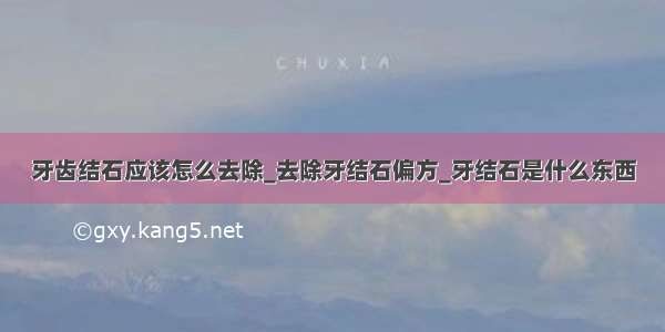 牙齿结石应该怎么去除_去除牙结石偏方_牙结石是什么东西