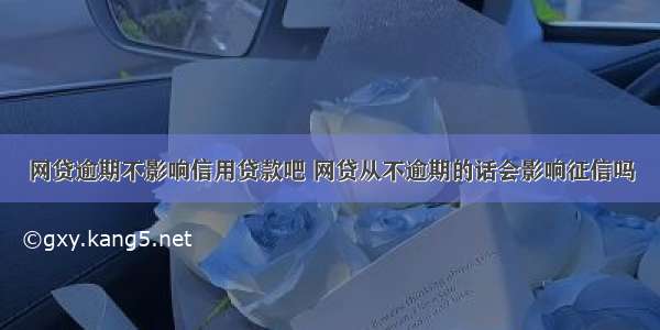 网贷逾期不影响信用贷款吧 网贷从不逾期的话会影响征信吗