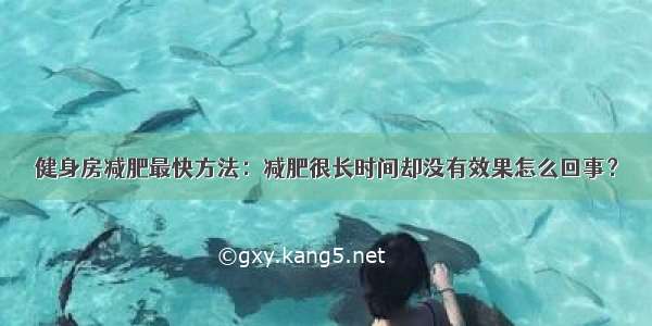 健身房减肥最快方法：减肥很长时间却没有效果怎么回事？