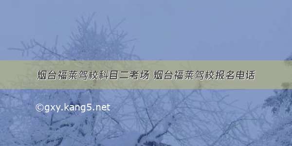 烟台福莱驾校科目二考场 烟台福莱驾校报名电话