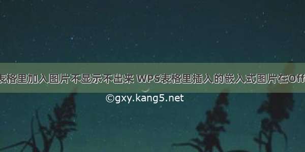 怎么在html表格里加入图片不显示不出来 WPS表格里插入的嵌入式图片在Office的Excel无