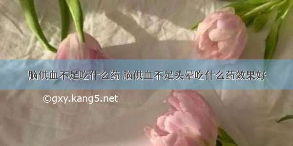 脑供血不足吃什么药 脑供血不足头晕吃什么药效果好