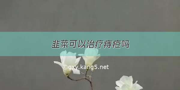 韭菜可以治疗痔疮吗