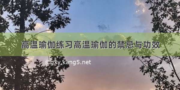 高温瑜伽练习高温瑜伽的禁忌与功效