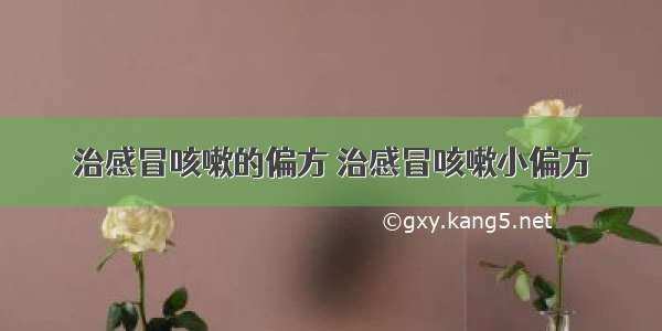 治感冒咳嗽的偏方 治感冒咳嗽小偏方