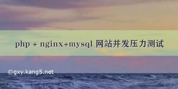 php + nginx+mysql 网站并发压力测试