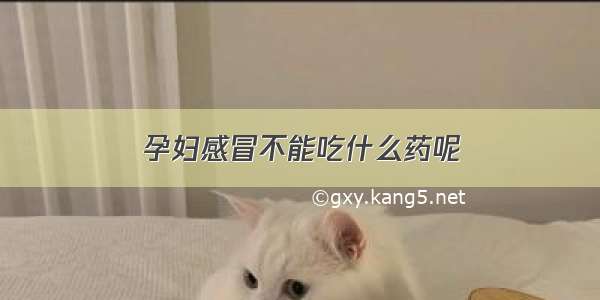 孕妇感冒不能吃什么药呢