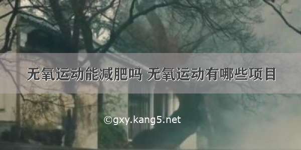 无氧运动能减肥吗 无氧运动有哪些项目