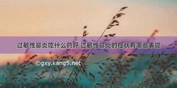 过敏性鼻炎吃什么药好 过敏性鼻炎的症状有哪些表现