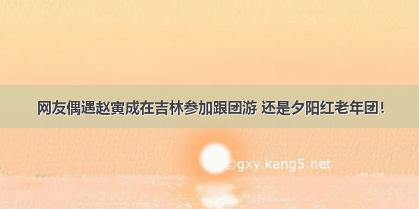 网友偶遇赵寅成在吉林参加跟团游 还是夕阳红老年团！