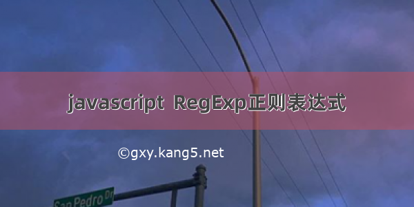 javascript  RegExp正则表达式