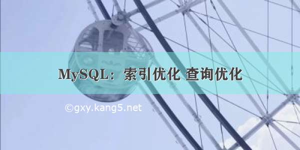 MySQL：索引优化 查询优化