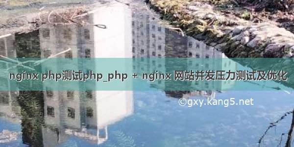 nginx php测试php_php + nginx 网站并发压力测试及优化