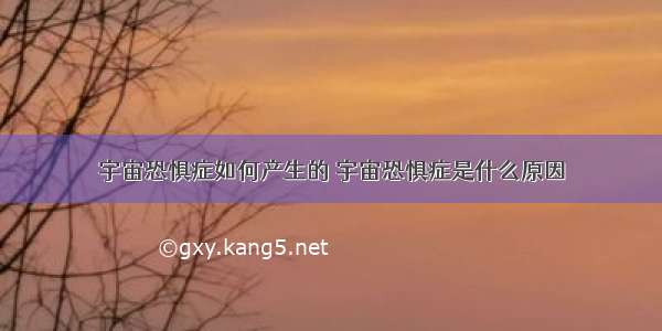 宇宙恐惧症如何产生的 宇宙恐惧症是什么原因