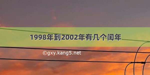 1998年到2002年有几个闰年