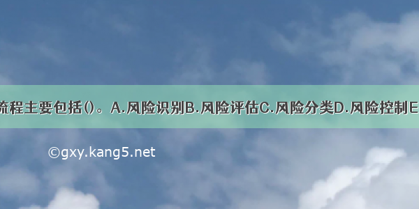 风险管理的流程主要包括()。A.风险识别B.风险评估C.风险分类D.风险控制E.以上都不对