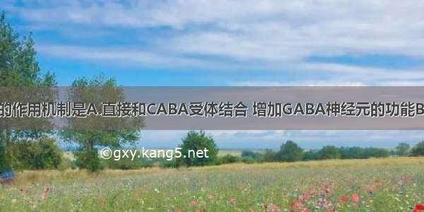 苯二氮类药物的作用机制是A.直接和CABA受体结合 增加GABA神经元的功能B.与苯二氮受体