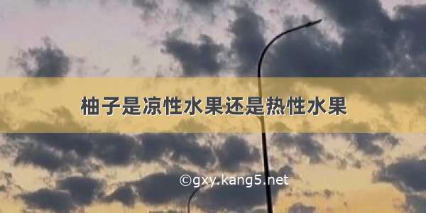 柚子是凉性水果还是热性水果