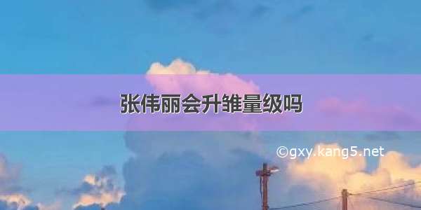 张伟丽会升雏量级吗